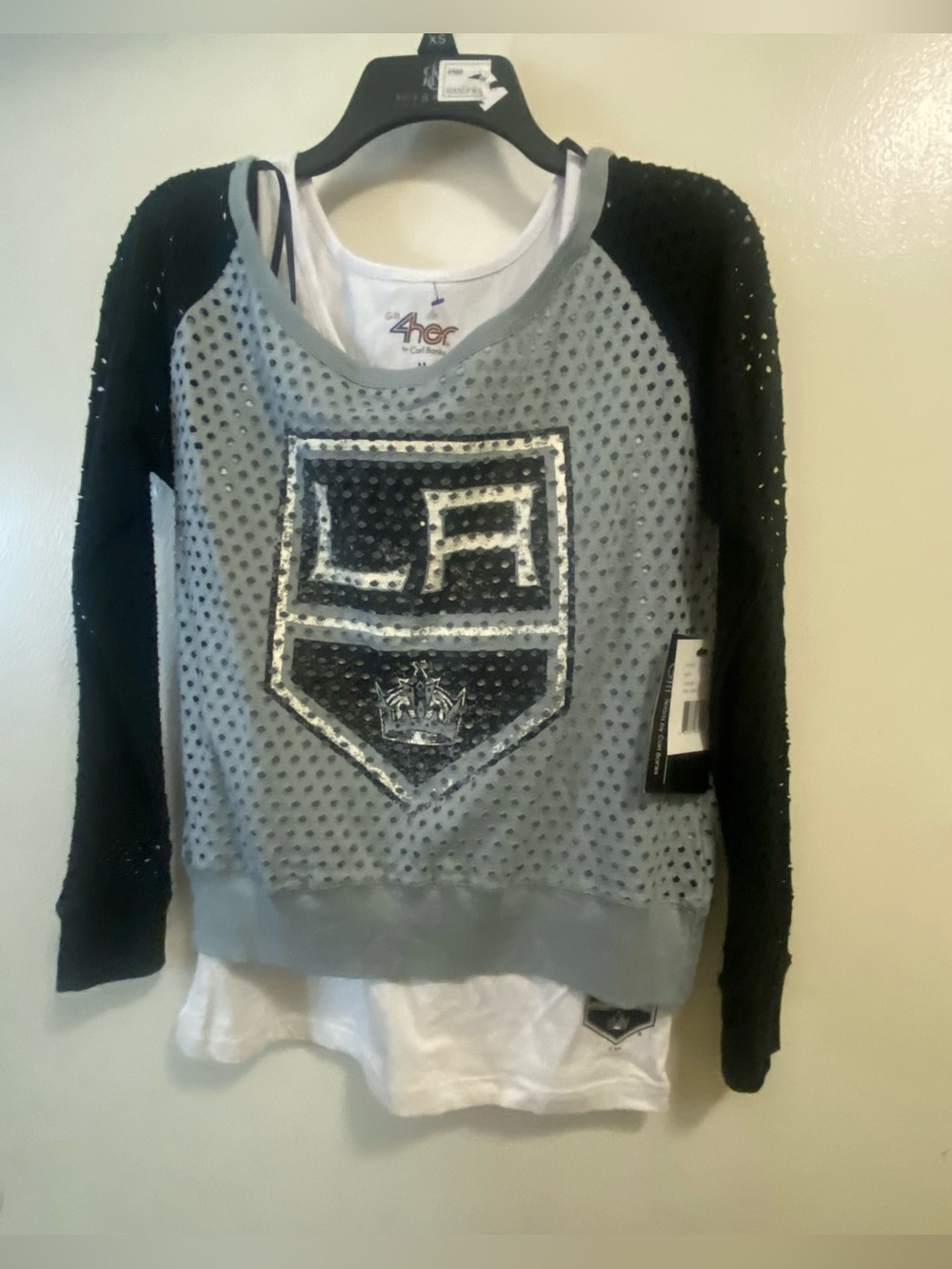 LA Kings Hockey Womens Net Shirt & Tank Top M Medium 36” 4 Her By Carl Banks